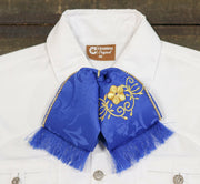Azul Oro Flor Camisa Charra Flower Mono Mexican Charro - M - Royal Saddles - Monos Charros
