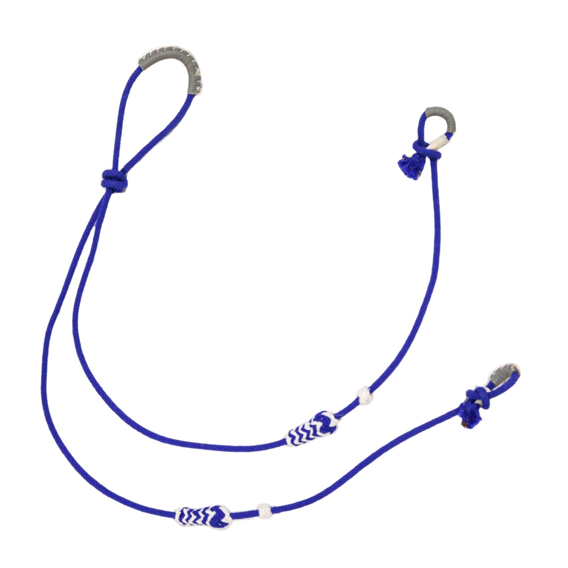 Azul Riendas Charras Boton Button Charro Reins - M - Royal Saddles - Charro Reins