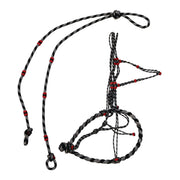 Black Bosalillo Charro De Nylon Horse Bosal Set - M - Royal Saddles - Charro Bozal