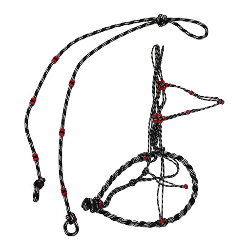 Black Bosalillo Charro De Nylon Horse Bosal Set - M - Royal Saddles - Charro Bozal