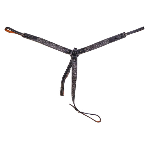 Black Breast Collar Pecho Pretal Resacado Charreria - M - Royal Saddles - Charro Breastcollar/Pechera