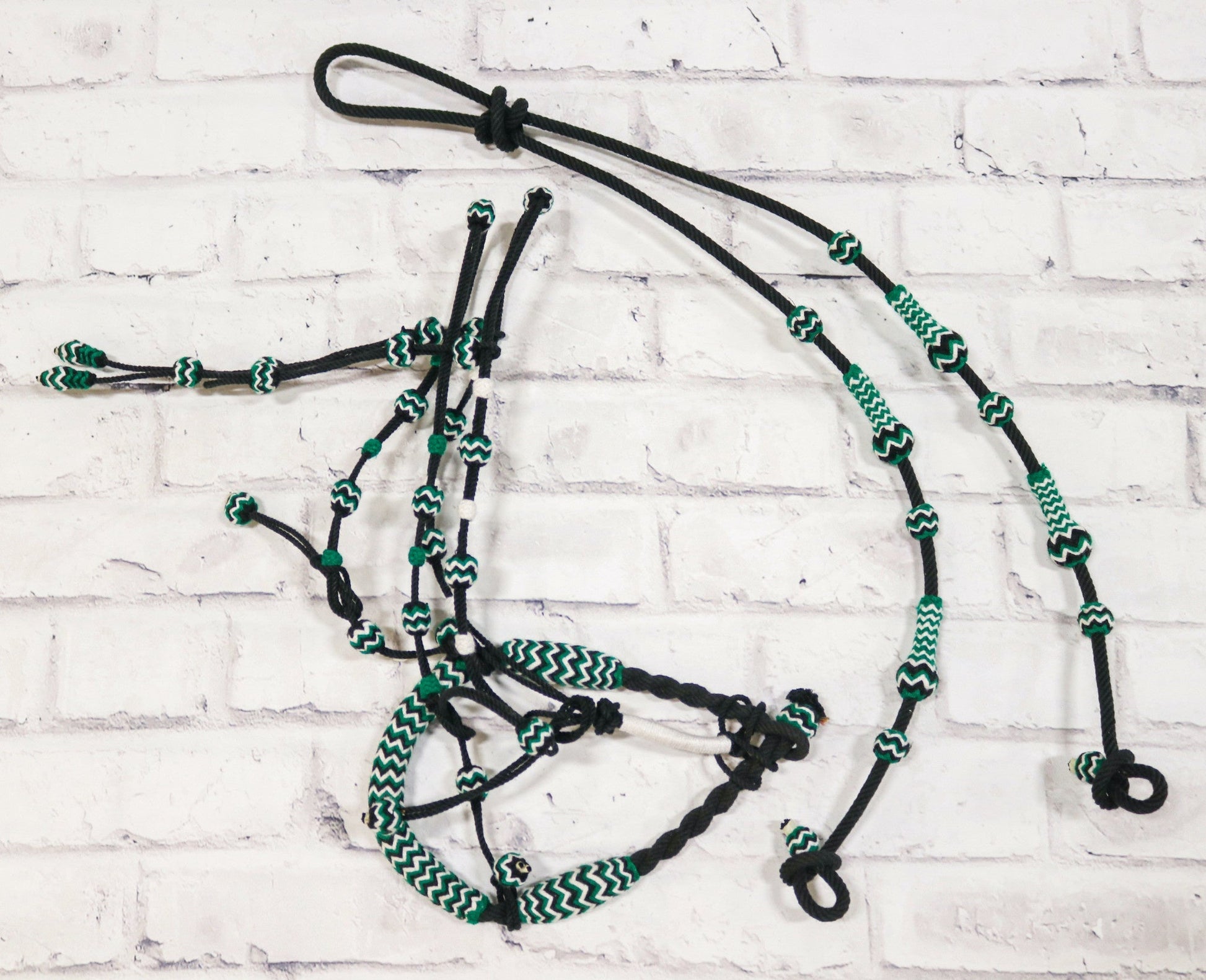 Black Charro Bosal Charro Cabresto Riendas Headstall - M - Royal Saddles - Charro Bozal