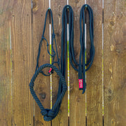 Black Charros Bosal Falsa/Rienda Bosal Hackamore - M - Royal Saddles - Charro Bozal