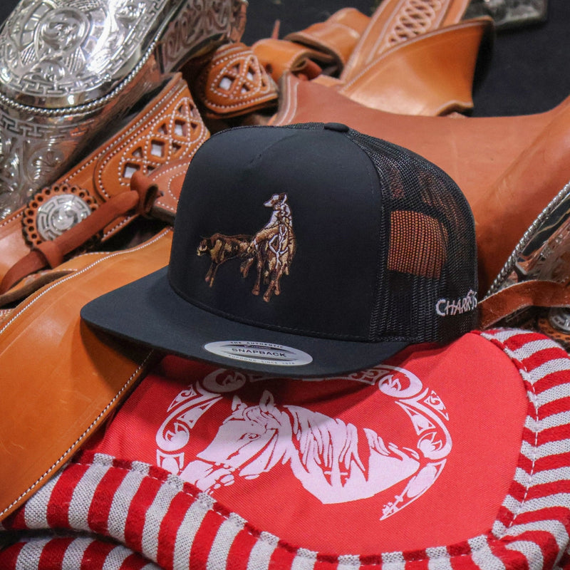 Black Charros Original Colas Hat - M - Royal Saddles - Charros Original Hats