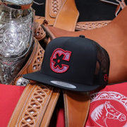 Black Charros Weave Trucker Cap - M - Royal Saddles - Charros Original Hats