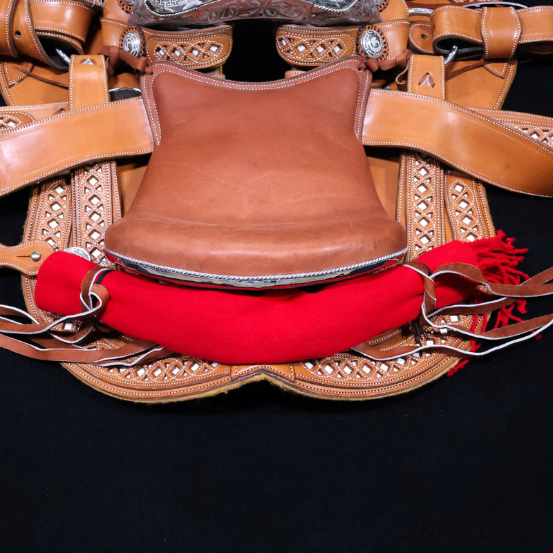 Blank Red Charro Mexican Saddle Sarape - M - Royal Saddles - Sarapes
