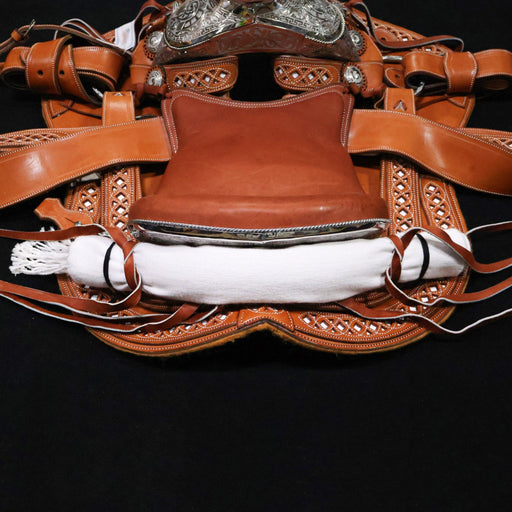 Blank White Charro Traditional Mexican Sarape - M - Royal Saddles - Sarapes
