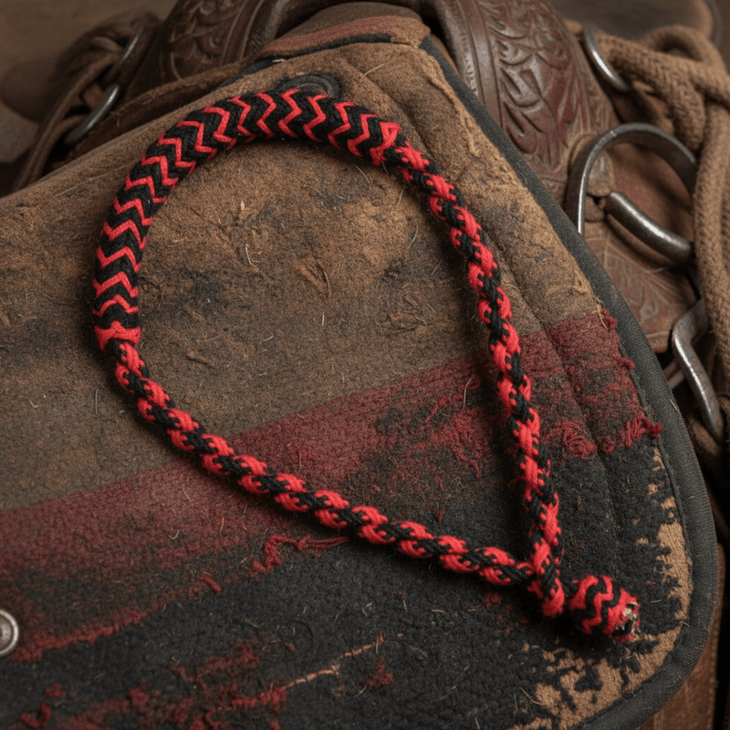 Bosal Charro Algodon Rojo Bosal Black Braided Cotton - M - Royal Saddles - Charro Bozal