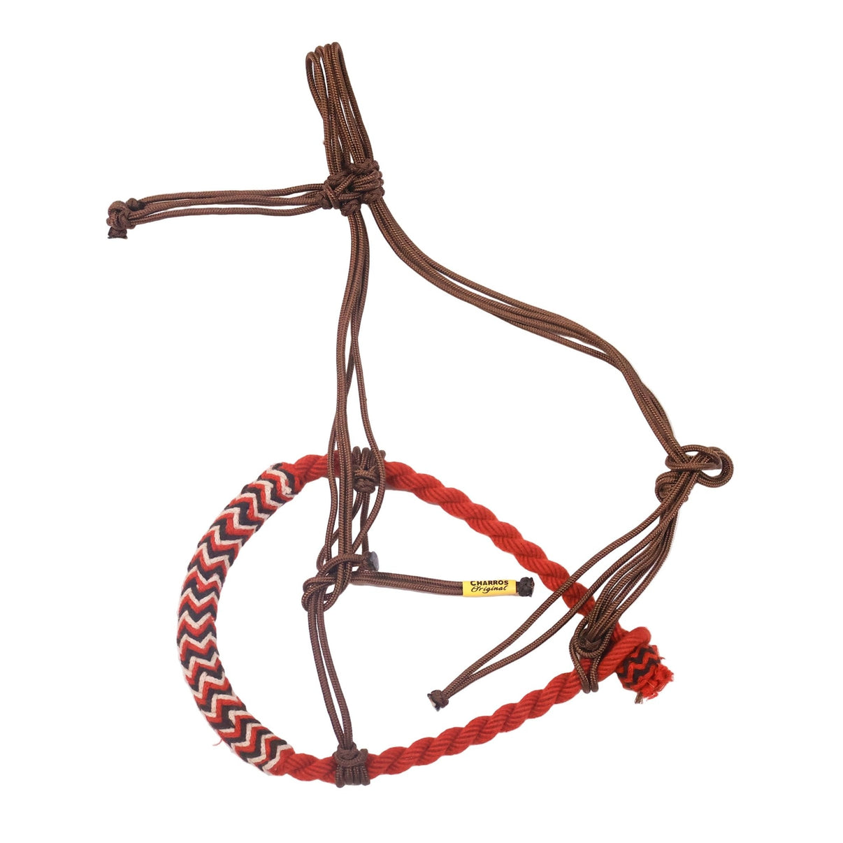 Bosal Charro Naranja Algodon Trenzado Horse Cotton Braided Bosal Orange - M - Royal Saddles - Charro Bozal
