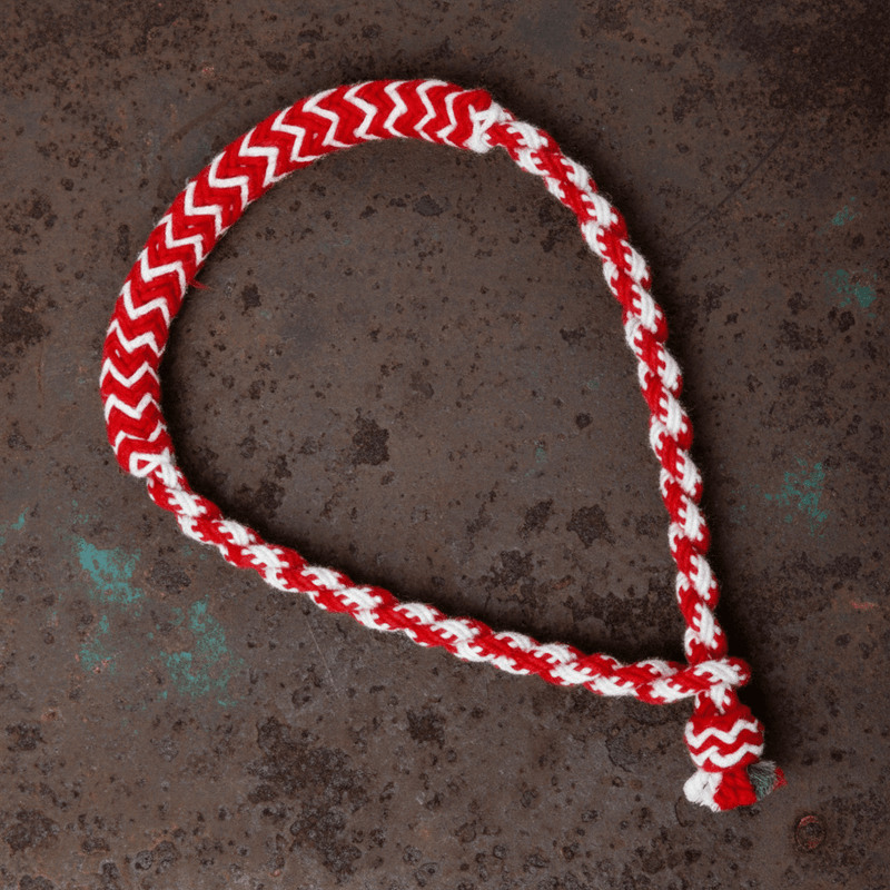 Bosal Charro Rojo Algodon Horse Cotton Braided Bosal Red - M - Royal Saddles - Charro Bozal