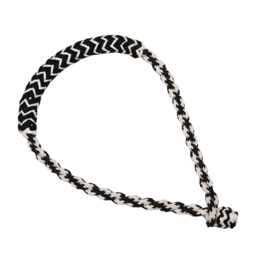 Bosal Negro/Blanco Trenzado Horse Cotton Braided Bosal Black/White - M - Royal Saddles - Charro Bozal