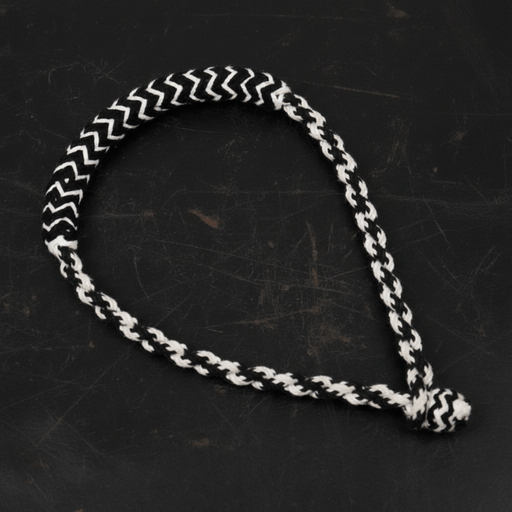 Bosal Negro/Blanco Trenzado Horse Cotton Braided Bosal Black/White - M - Royal Saddles - Charro Bozal