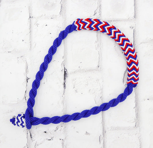 Bosal Neon Azul Charro Algodon Horse Cotton Braided Bosal - M - Royal Saddles - Charro Bozal