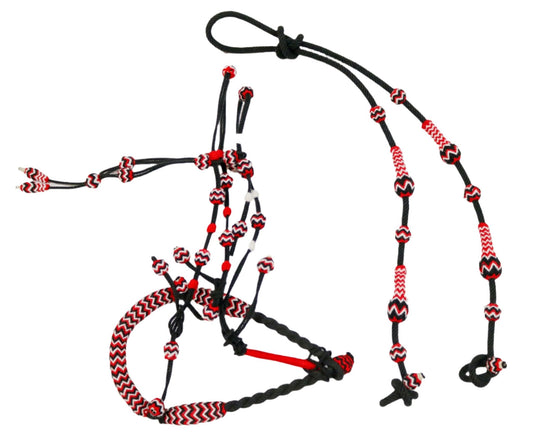 Bosal/Rienda Set Black/Bosal Charro Cabresto Headstall - M - Royal Saddles - Charro Bozal