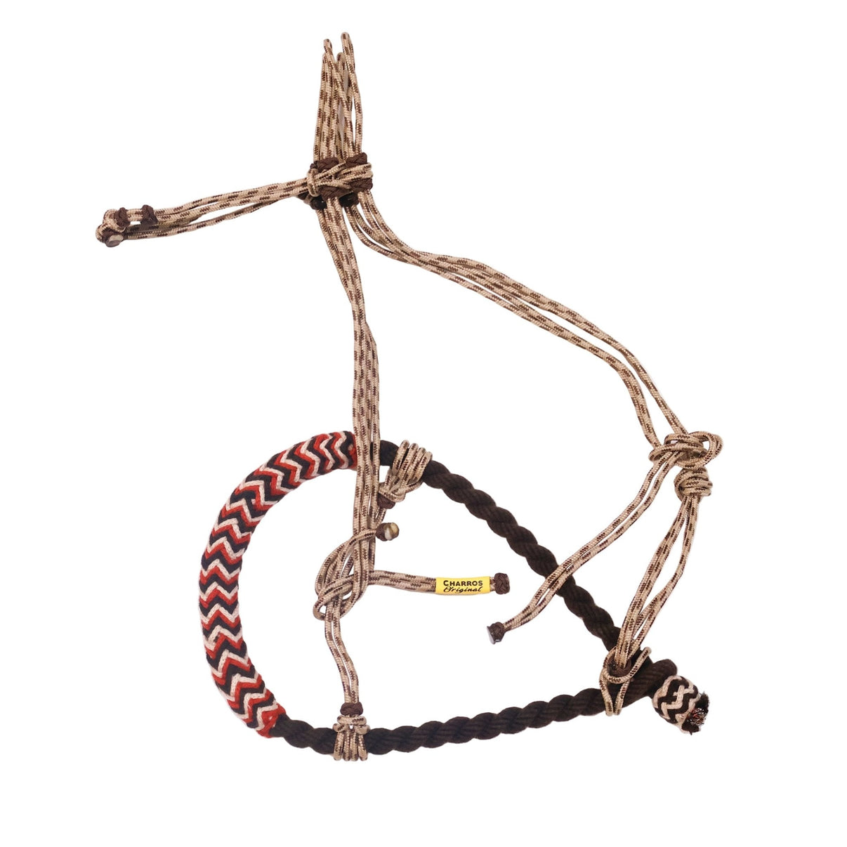 Braided Bosal Brown Tan Bosal Charro Trenzado Horse - M - Royal Saddles - Charro Bozal