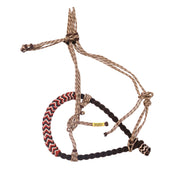 Braided Bosal Brown Tan Bosal Charro Trenzado Horse - M - Royal Saddles - Charro Bozal