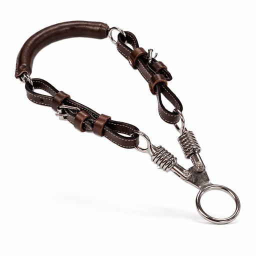 Brown Charro Bosal De Tijeras Leather Training Bosal - M - Royal Saddles - Charro Bozal