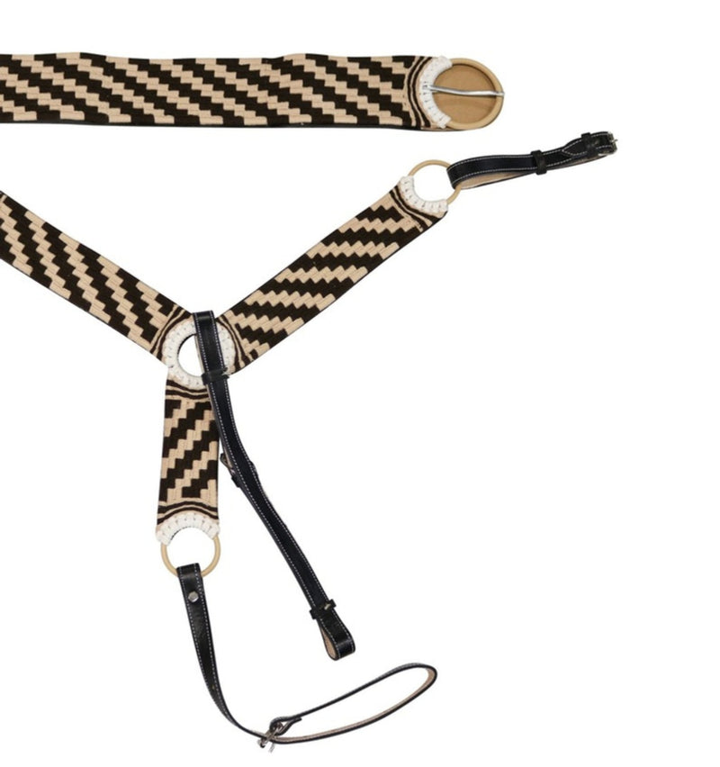 Brown Charro Pechera / 35" Cincho (SET) Breastcollar/Cinch - M - Royal Saddles - Charro Breastcollar/Pechera