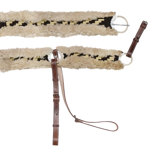 Brown Charro Pechera Breastcollar Borrega 34.5" Cinch - M - Royal Saddles - Charro Breastcollar/Pechera