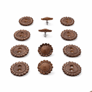 Brown Juego De Chapetones Cafe Monturas Charras - M - Royal Saddles - Charro Saddle Parts
