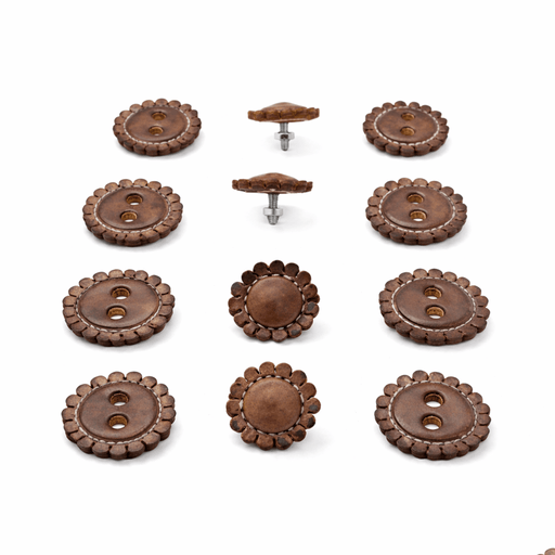 Brown Juego De Chapetones Cafe Monturas Charras - M - Royal Saddles - Charro Saddle Parts