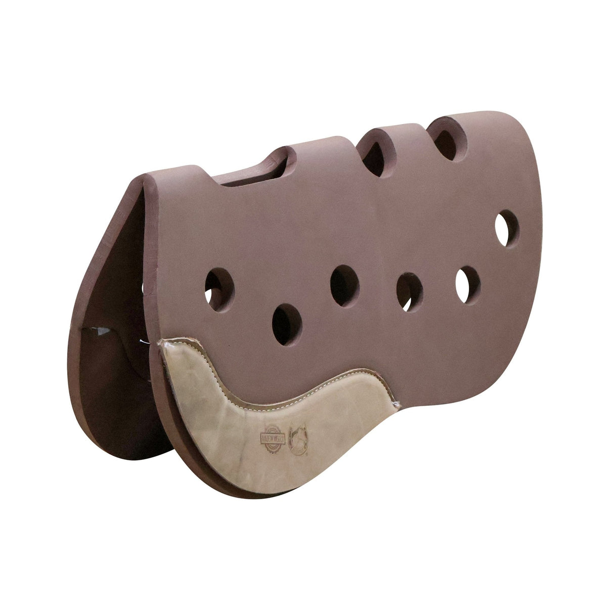 Brown Saddle Pad Cola Pato Carona Charra Ortopedica - M - Royal Saddles - Charro Pads/Caronas