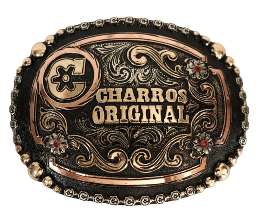 "C" Logo Hebilla Fina Gris Charros Original - M - Royal Saddles - Belts/Buckles