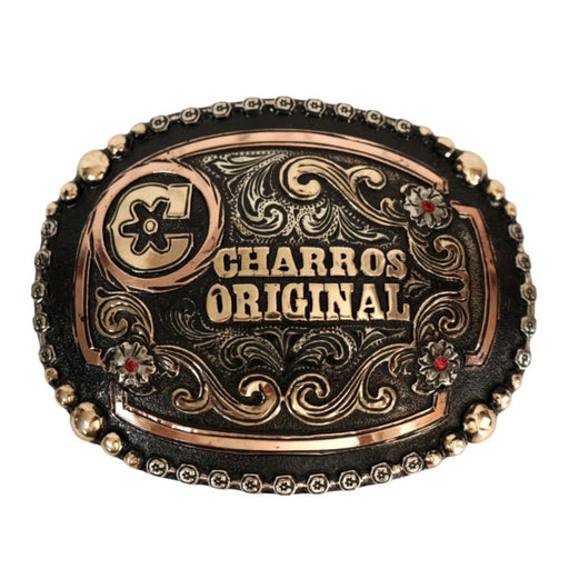 "C" Logo Hebilla Fina Gris Charros Original - M - Royal Saddles - Belts/Buckles
