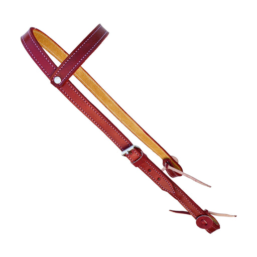 Cabezada Maroon Charra Vino Horse Headstall Simple - M - Royal Saddles - Charro Headstalls/Cabezada