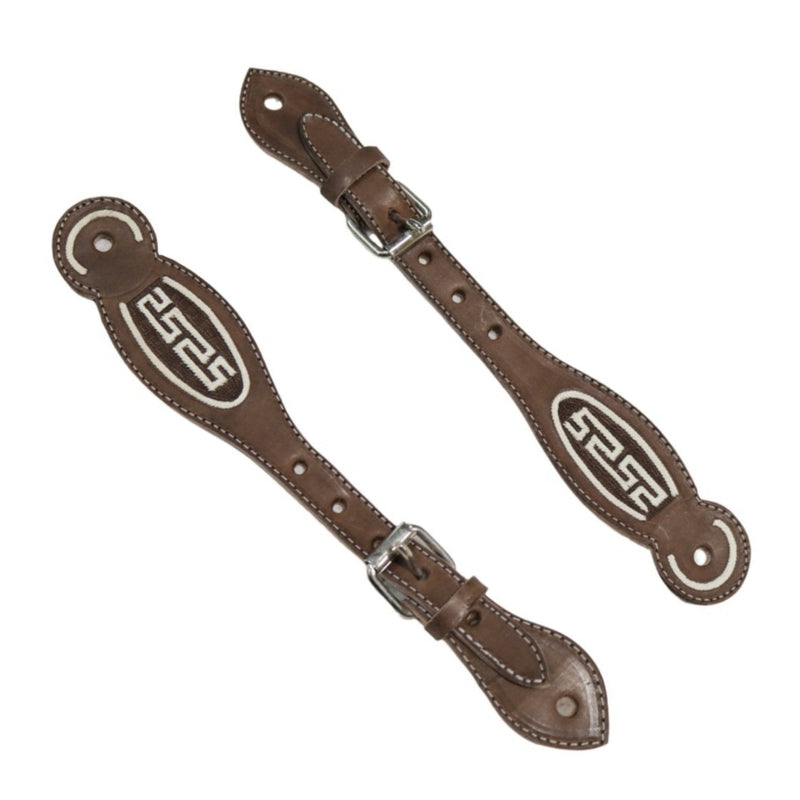 Cafe Correones Espuelas Piteados Charro Spur Straps - M - Royal Saddles - Charro Spurs Strap