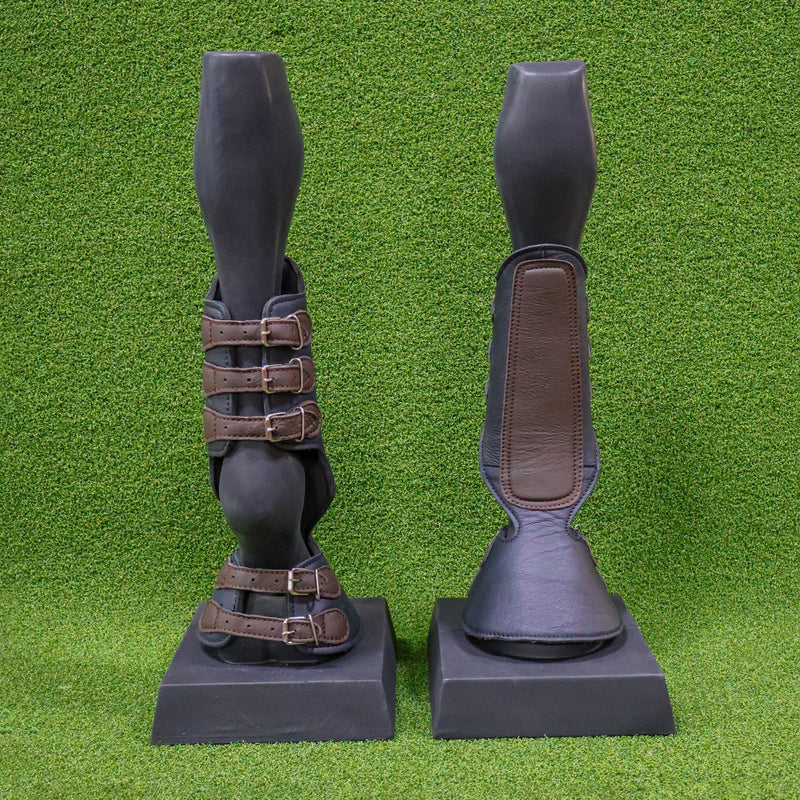 Canilleras Black Charro Horse Boots Horse Protectors - M - Royal Saddles - Horse Gear