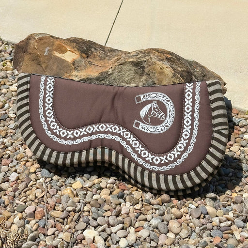 Carona Charra Brown Cola De Pato Horse Pad - M - Royal Saddles - Charro Pads/Caronas