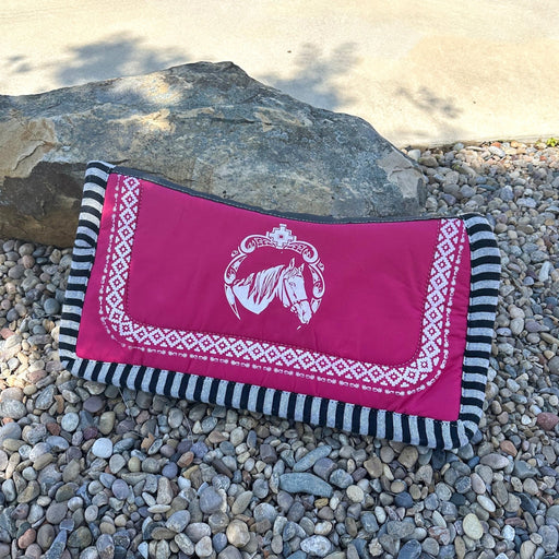 Carona Pink Magenta Charra Algodon Cotton Saddle Pad - M - Royal Saddles - Charro Pads/Caronas