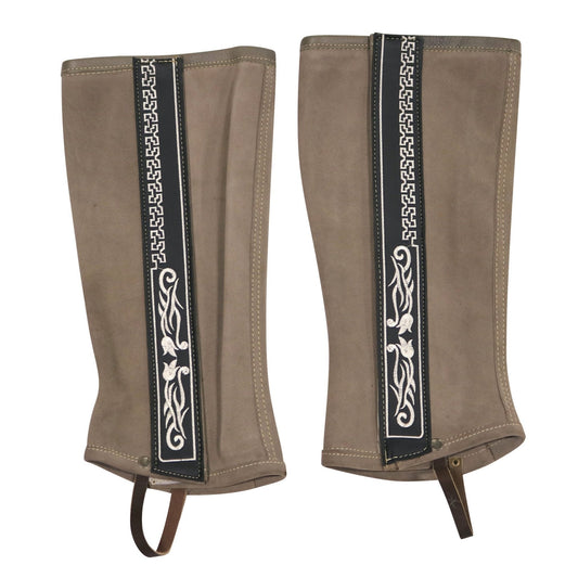 Charras Polainas Gris Charros (M) Suede Chaps - M - Royal Saddles - Charro Polainas/Chaps