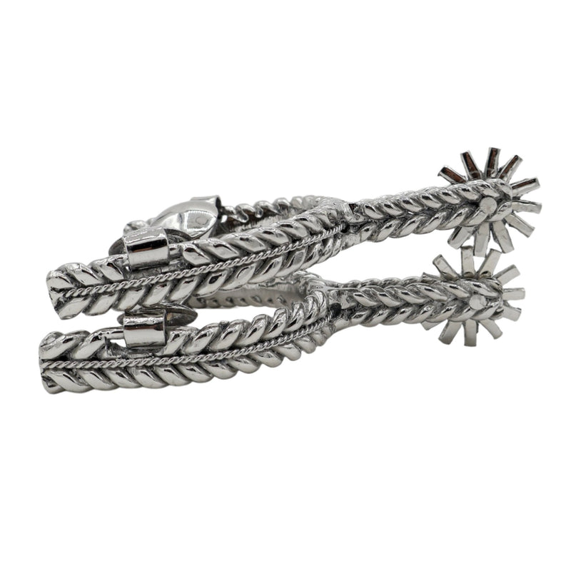 Charro Acero Fina Spurs Espuelas Coleadero Lienzo - M - Royal Saddles - Charro Spurs/Espuelas