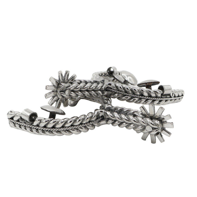 Charro Acero Fina Spurs Espuelas Coleadero Lienzo - M - Royal Saddles - Charro Spurs/Espuelas