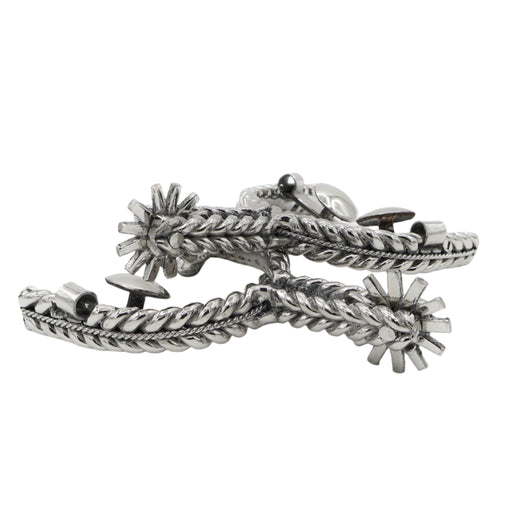 Charro Acero Fina Spurs Espuelas Coleadero Lienzo - M - Royal Saddles - Charro Spurs/Espuelas