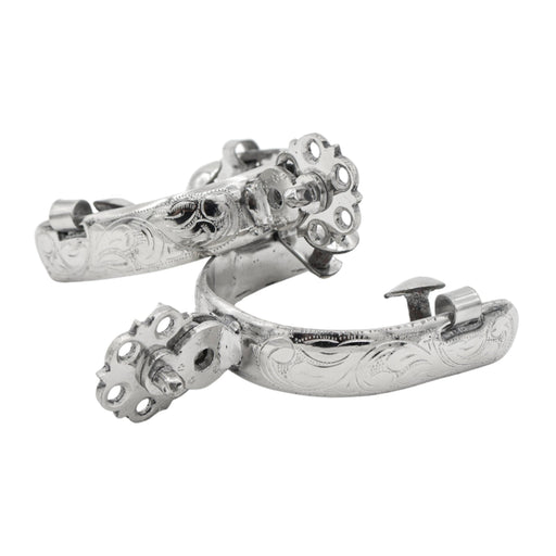 Charro Acero Spurs Espuelas Charras Diseno - M - Royal Saddles - Charro Spurs/Espuelas