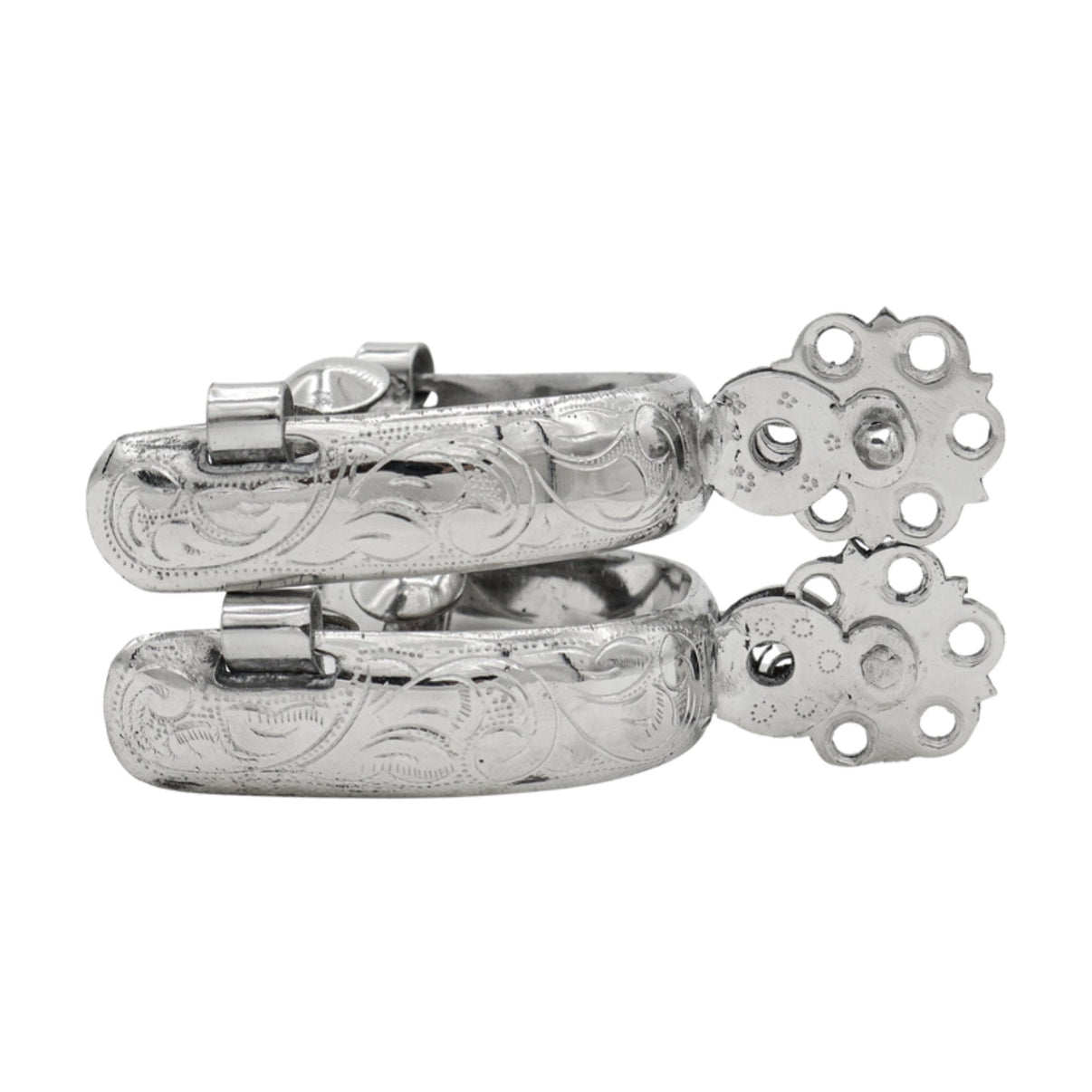 Charro Acero Spurs Espuelas Charras Diseno - M - Royal Saddles - Charro Spurs/Espuelas