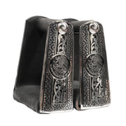 Charro Aguila Mexicana Estribos Leather Stirrups - M - Royal Saddles - Charro Saddle Parts