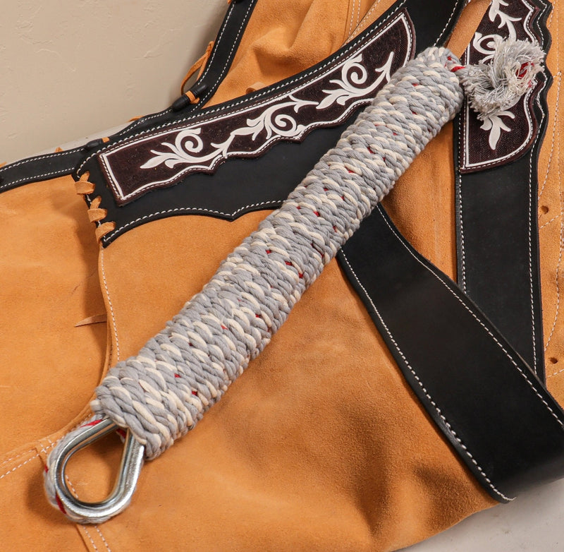 Charro Algodon Gray Pretal Para Toro De Gasa Jinete - M - Royal Saddles - Charro Cinchos