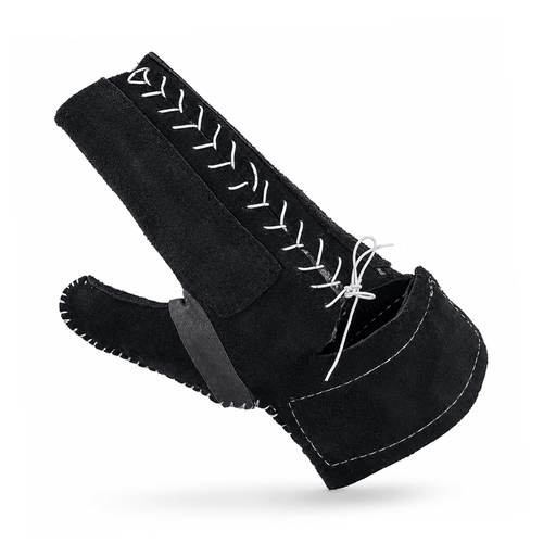 Charro Black Glove Large Manilla Charra Para Piales Gamuza - M-Royal Saddles - Ropes/Sogas