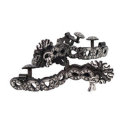 Charro Black Horseshoe Spurs Pavon Espuelas Charras - M - Royal Saddles - 