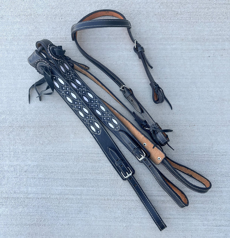 Charro Black Pecho Pretal Cabezada Resacada - M - Royal Saddles - Charro Breastcollar/Pechera
