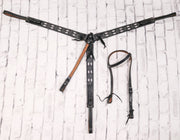 Charro Black Pecho Pretal Cabezada Resacada - M - Royal Saddles - Charro Breastcollar/Pechera