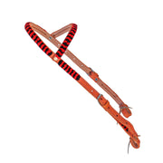 Charro Black Red Cabezada Chomiteada Headstall - M - Royal Saddles - Charro Headstalls/Cabezada