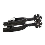Charro Black Spurs Espuelas Coleadero Lienzo - M - Royal Saddles - Charro Spurs/Espuelas