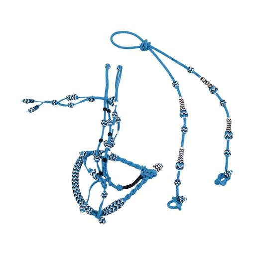 Charro Bosal Cabresto Riendas Blue Charro Halter - M - Royal Saddles - Charro Bozal