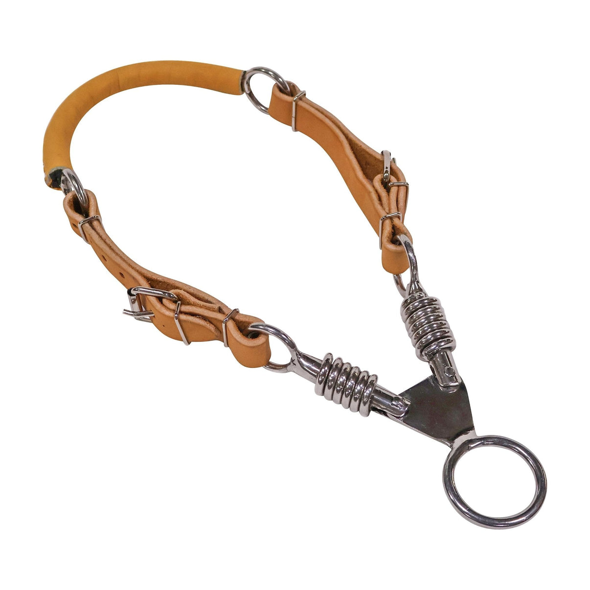 Charro Bosal De Tijera Metal/Vaqueta Leather Bosal Miel - M - Royal Saddles - Charro Bozal