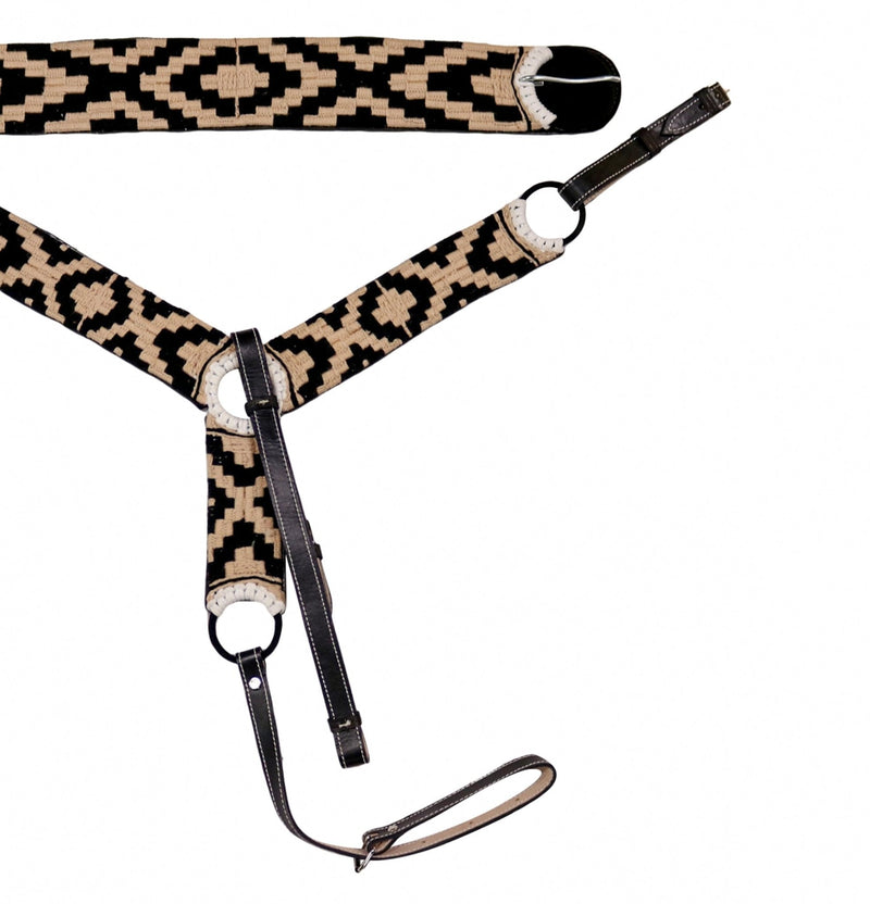 Charro Breastcollar/ 34.5" Cincho Set Pechera Charra Cafe - M - Royal Saddles - Charro Breastcollar/Pechera
